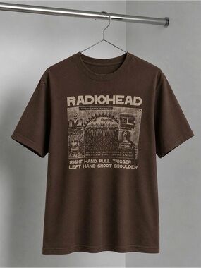 Gildan Brown Radiohead Graphic Tee